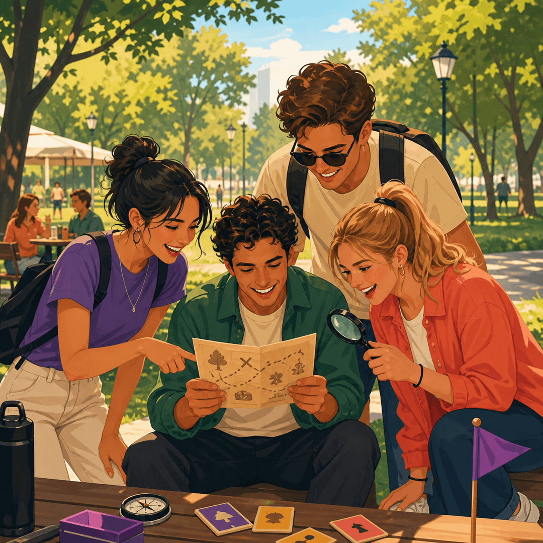Friends enjoying a game