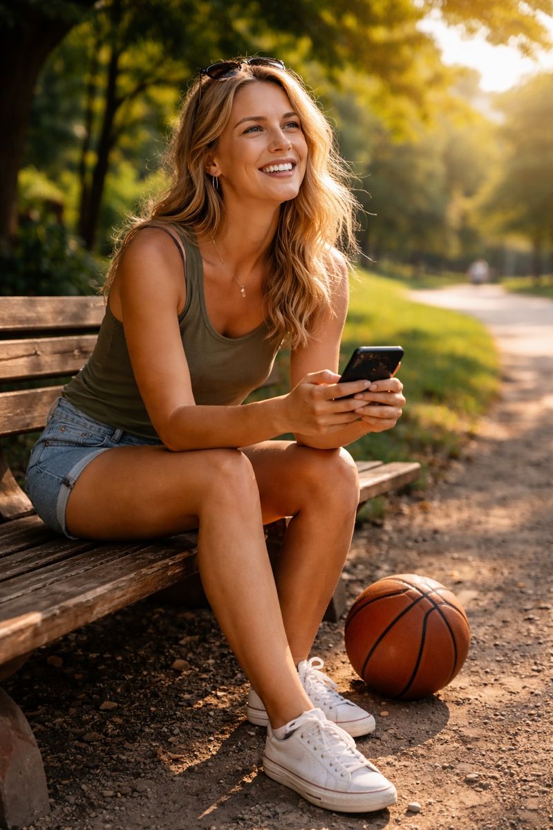 Host setting up outdoors